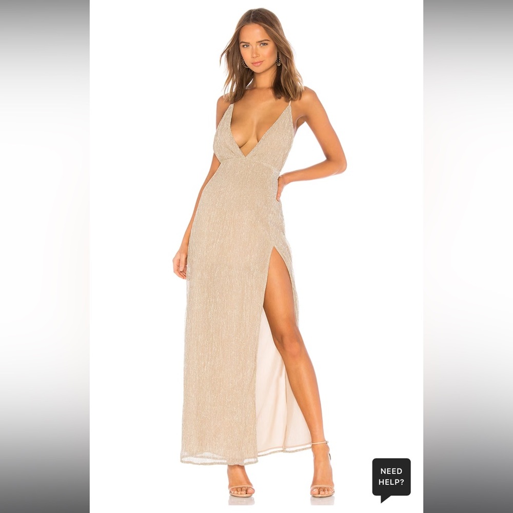 Hailee High Slit Maxi Dress in Champagne
superdown (small)